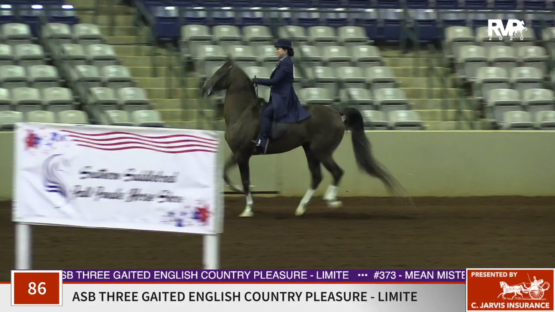 2020 SSFF - Class 86 ASB Three Gaited English Country 
Pleasure Limit Horse:Rider