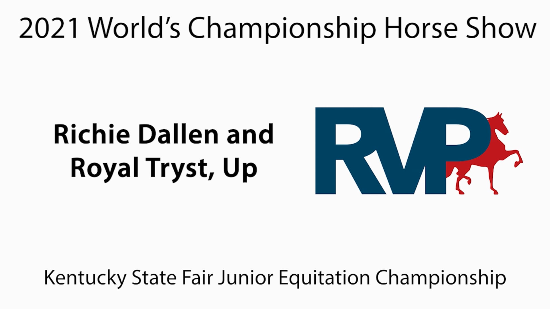 WCHS21 - Class 184 - Richie Dallen and Royal Tryst, Up