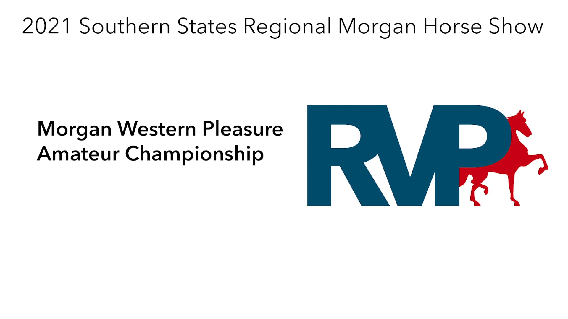 SS21 - Class 212 - Morgan Western Pleasure Amateur Championship