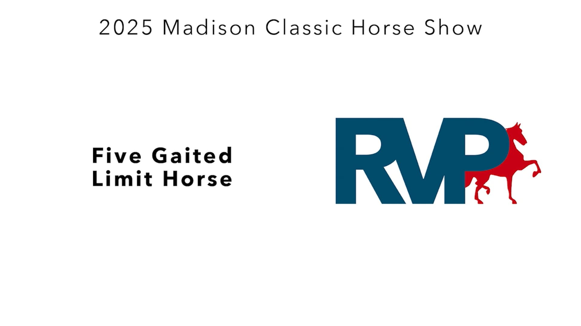 MC25 - Class 21 - Five Gaited Limit Horse
