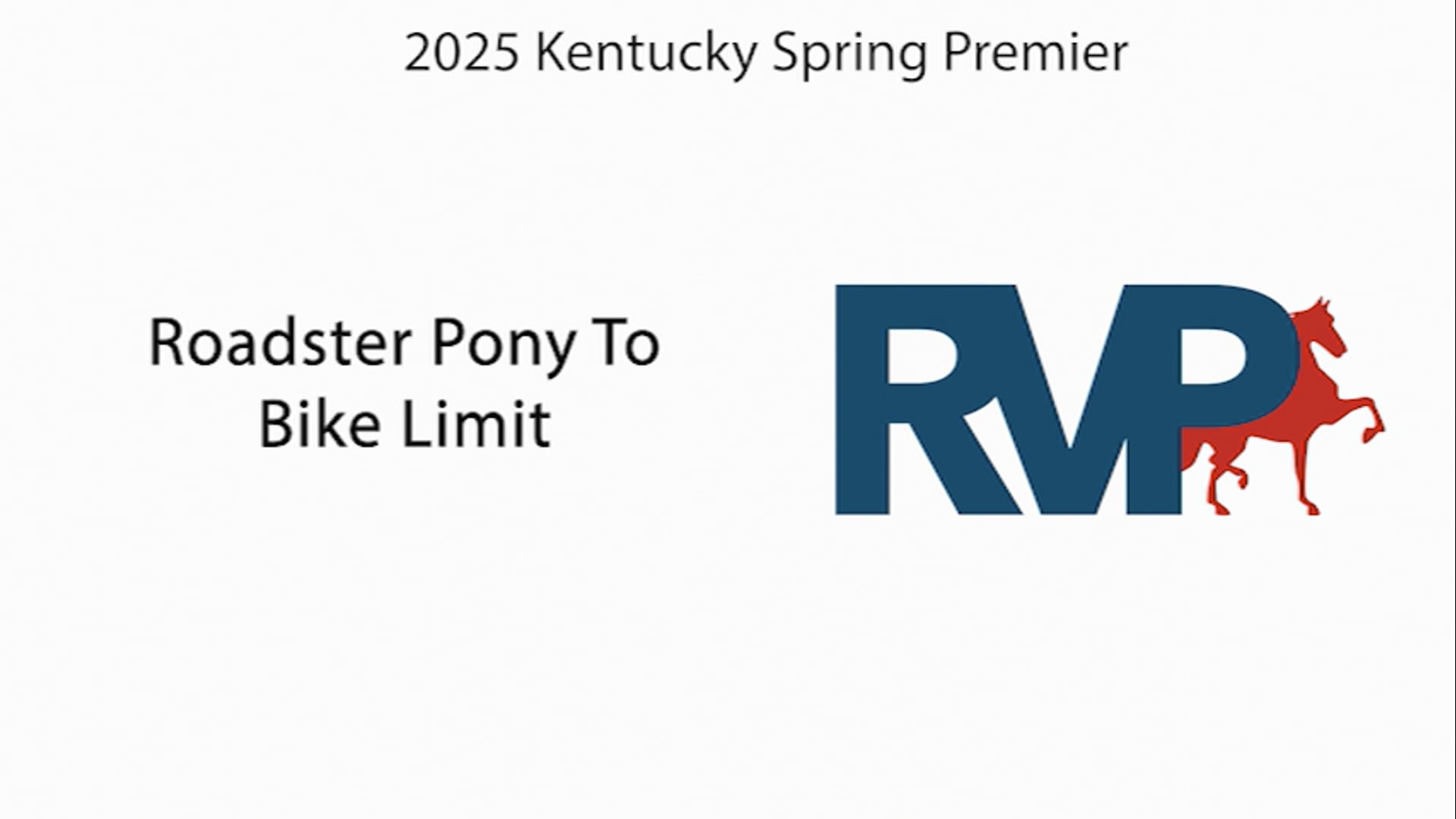 KYSP25 - Class 3 - Roadster Pony To Bike Limit