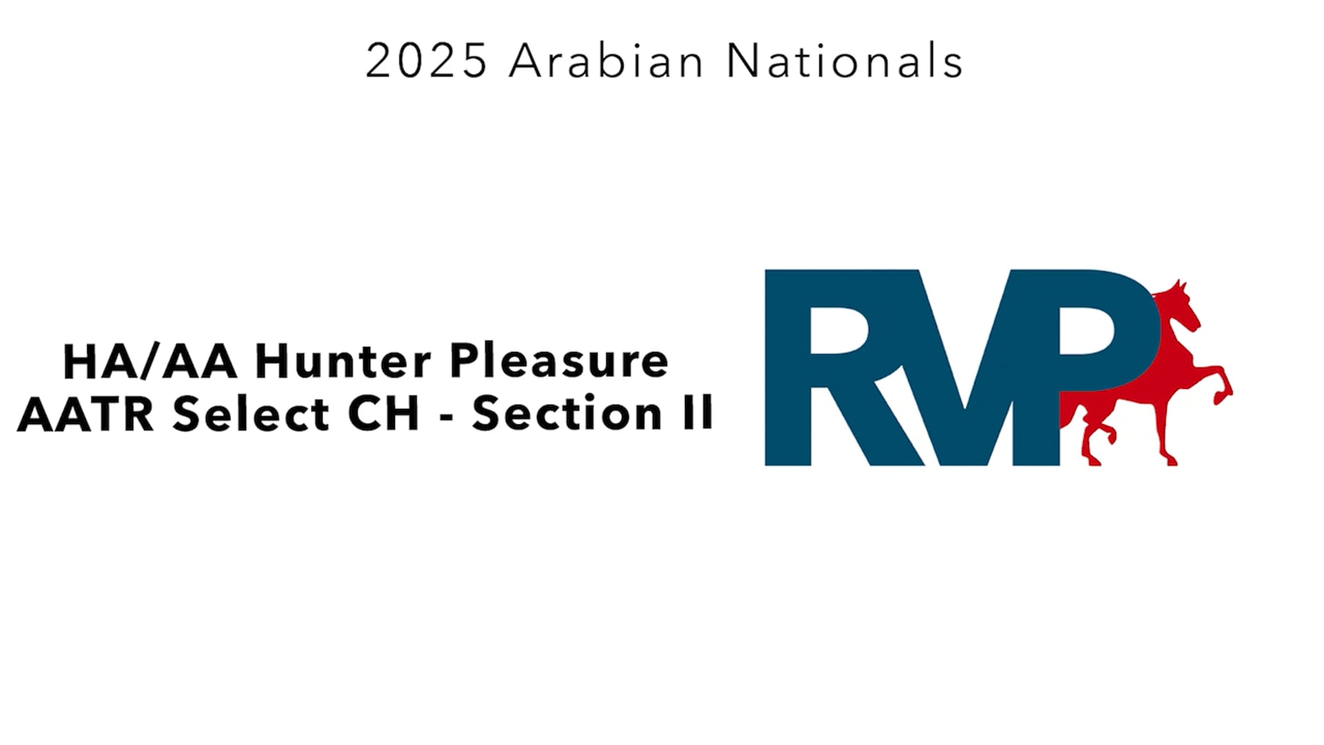 AN25 - Class 1173.2 - HA-AA Hunter PleasureAATR Select CH - Section II