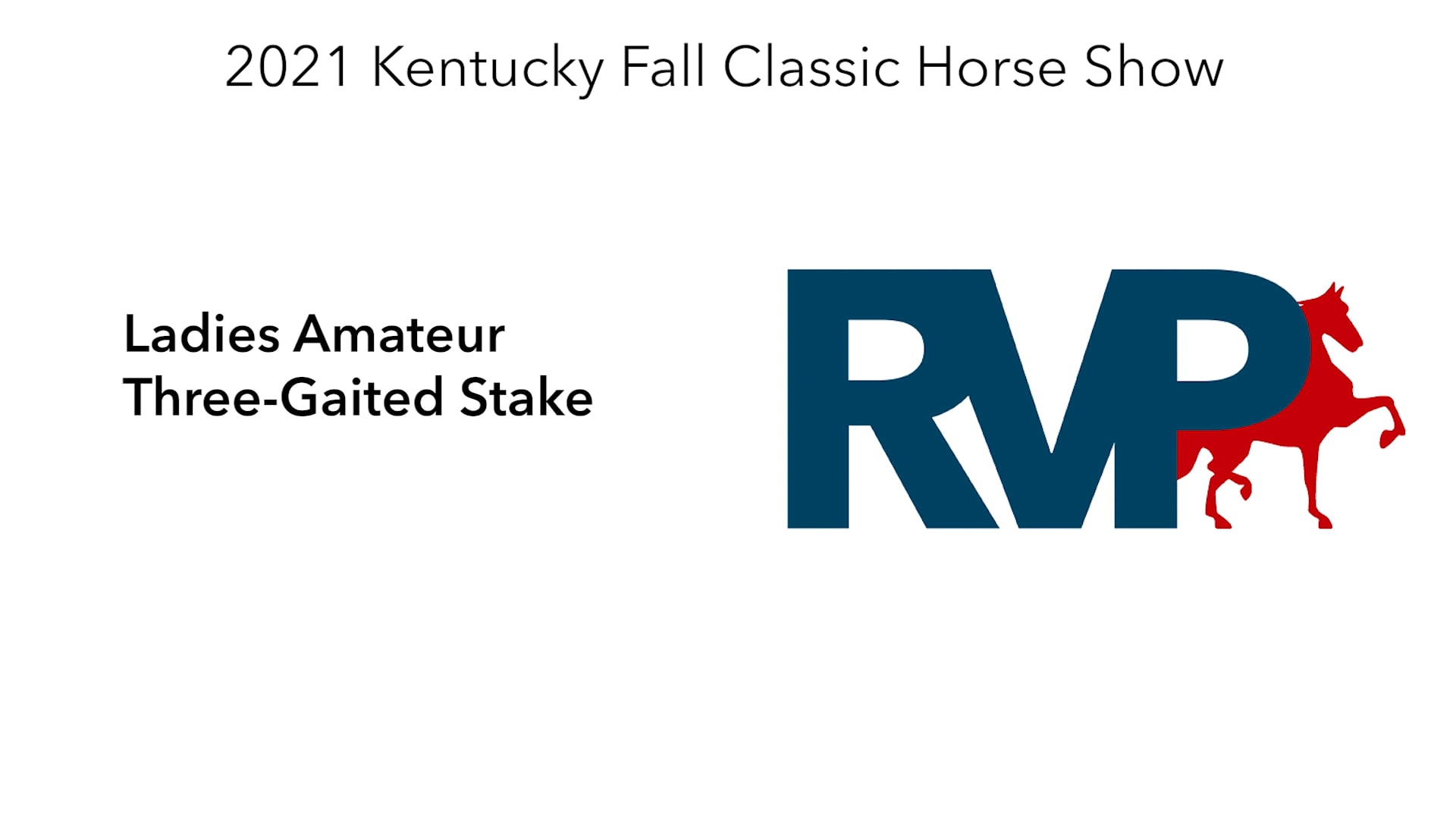 KYFC21 - Class 86A - Ladies Amateur Three-Gaited Stake