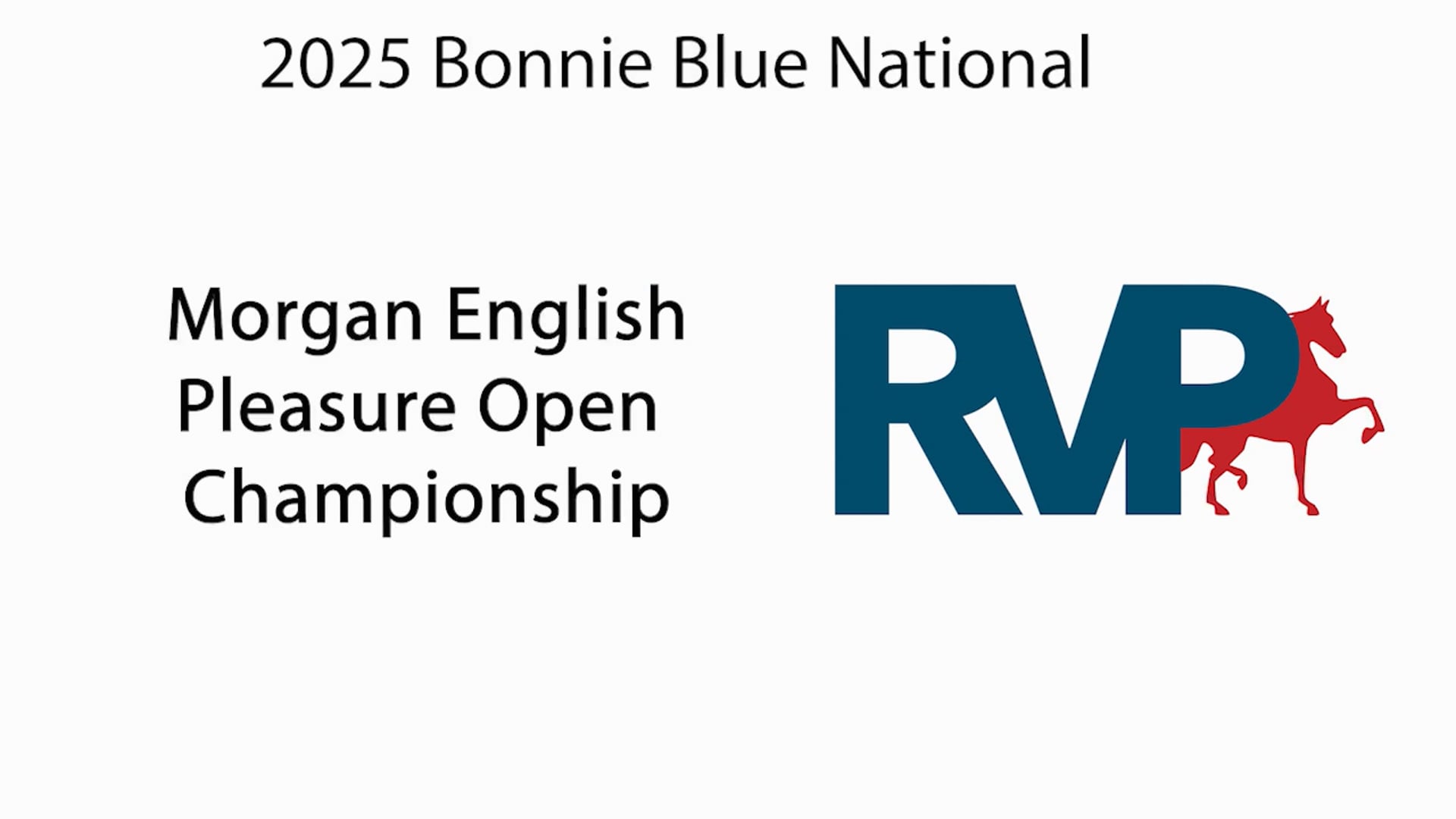 BB25 - Class 106 - Morgan English Pleasure Open Championship 