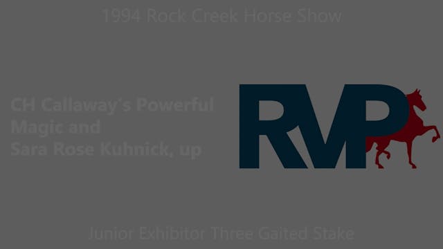 RC 1994 - Junior Exhibitor Three Gait...