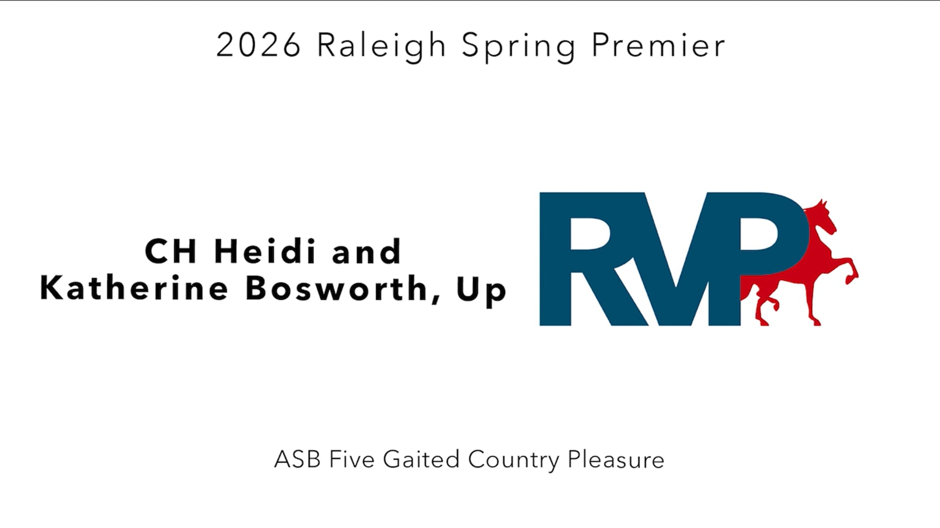 RSP26 - Class 51 - CH Heidi and Katherine Bosworth, Up