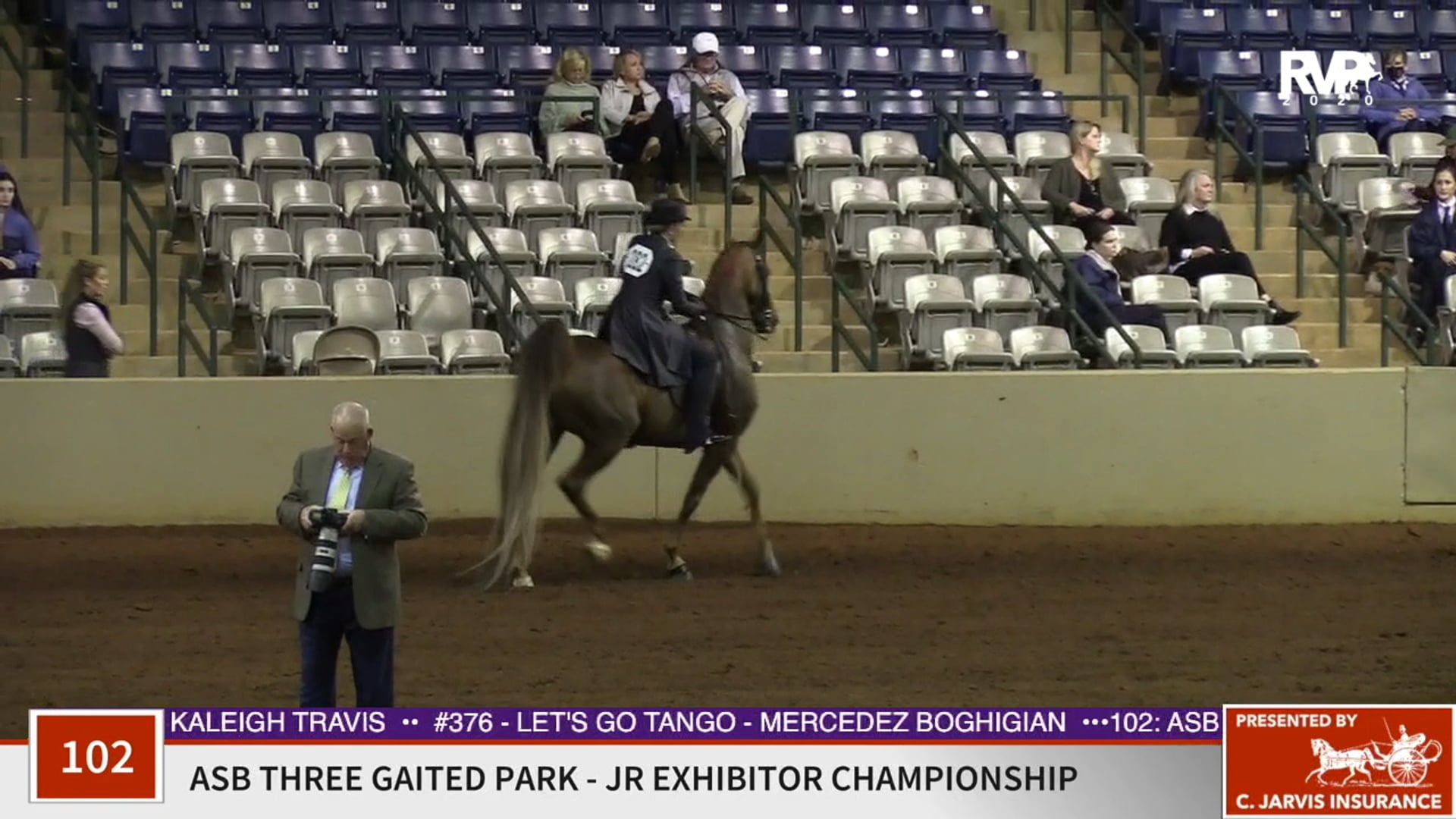 2020 SSFF - Class 102 ASB Junior Exhibitor Three Gaited
Park Championship