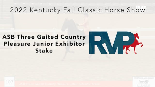 KYFC22 - Class 107 - ASB Three Gaited...