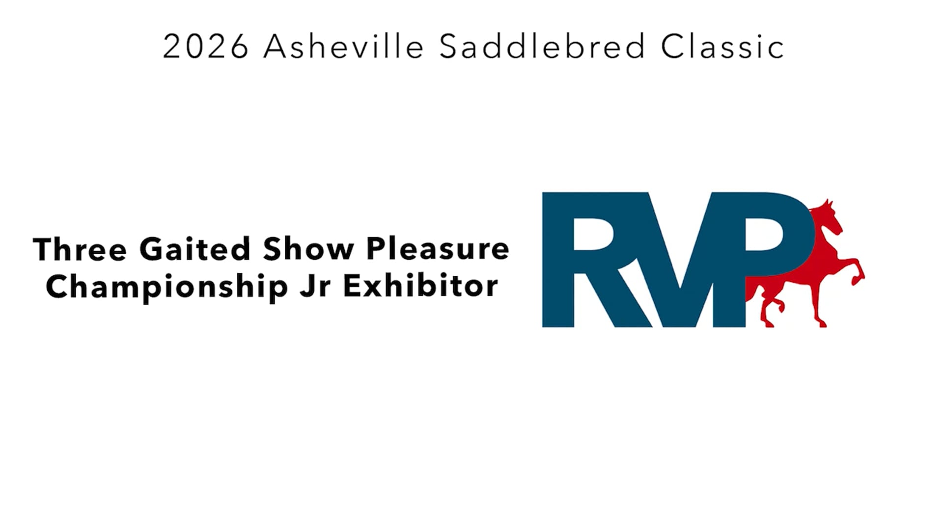 ASC26 - Class 149 - Three Gaited Show Pleasure Championship Jr Exhibitor