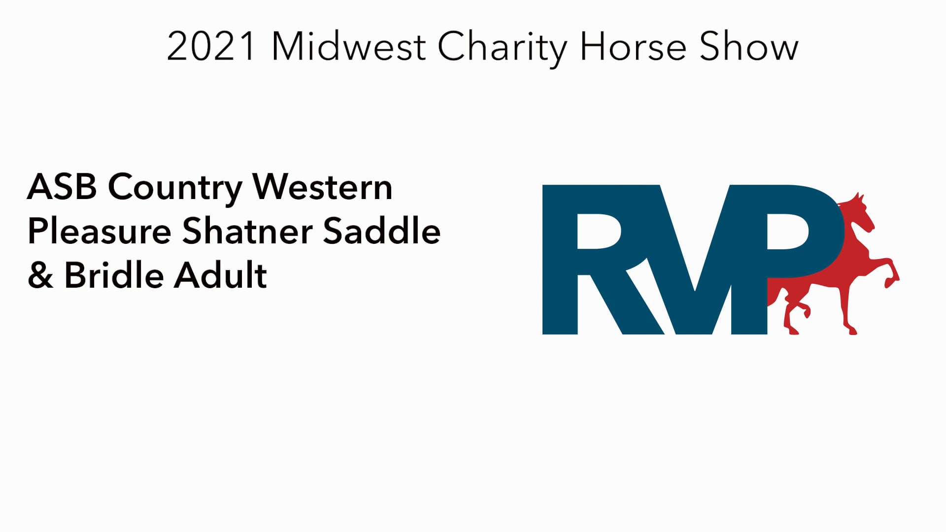 MW21 - Class 121 -ASB Country Western Pleasure Shatner Saddle & Bridle Adult
