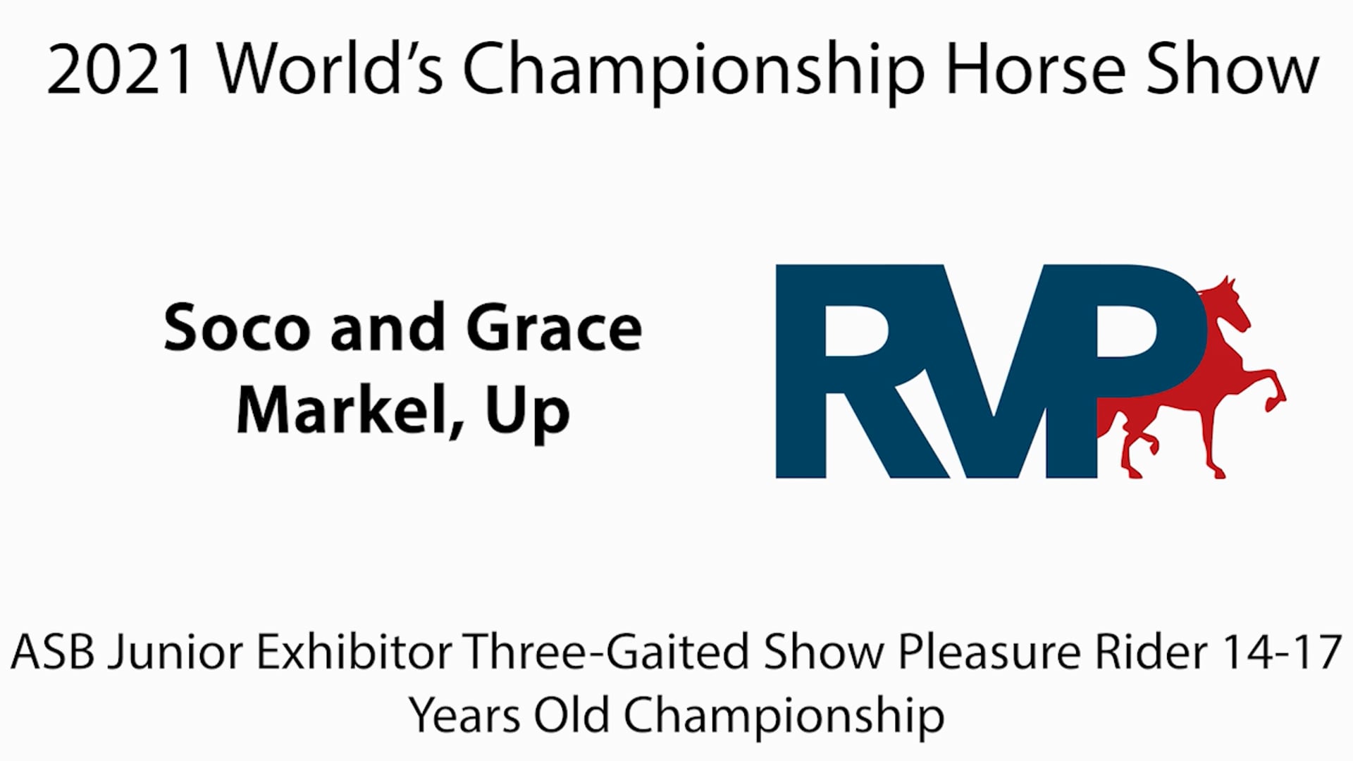 WCHS21 - Class 212 - Soco and Grace Markel, Up