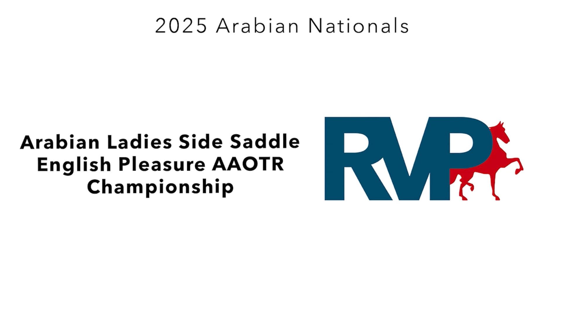 AN25 - Class 1188 - Arabian Ladies Side Saddle English Pleasure AAOTR Championship