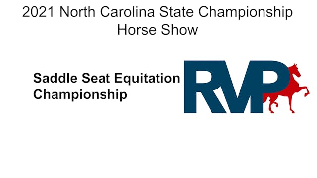 NCSC21 - Class 119 - Saddle Seat Equi...