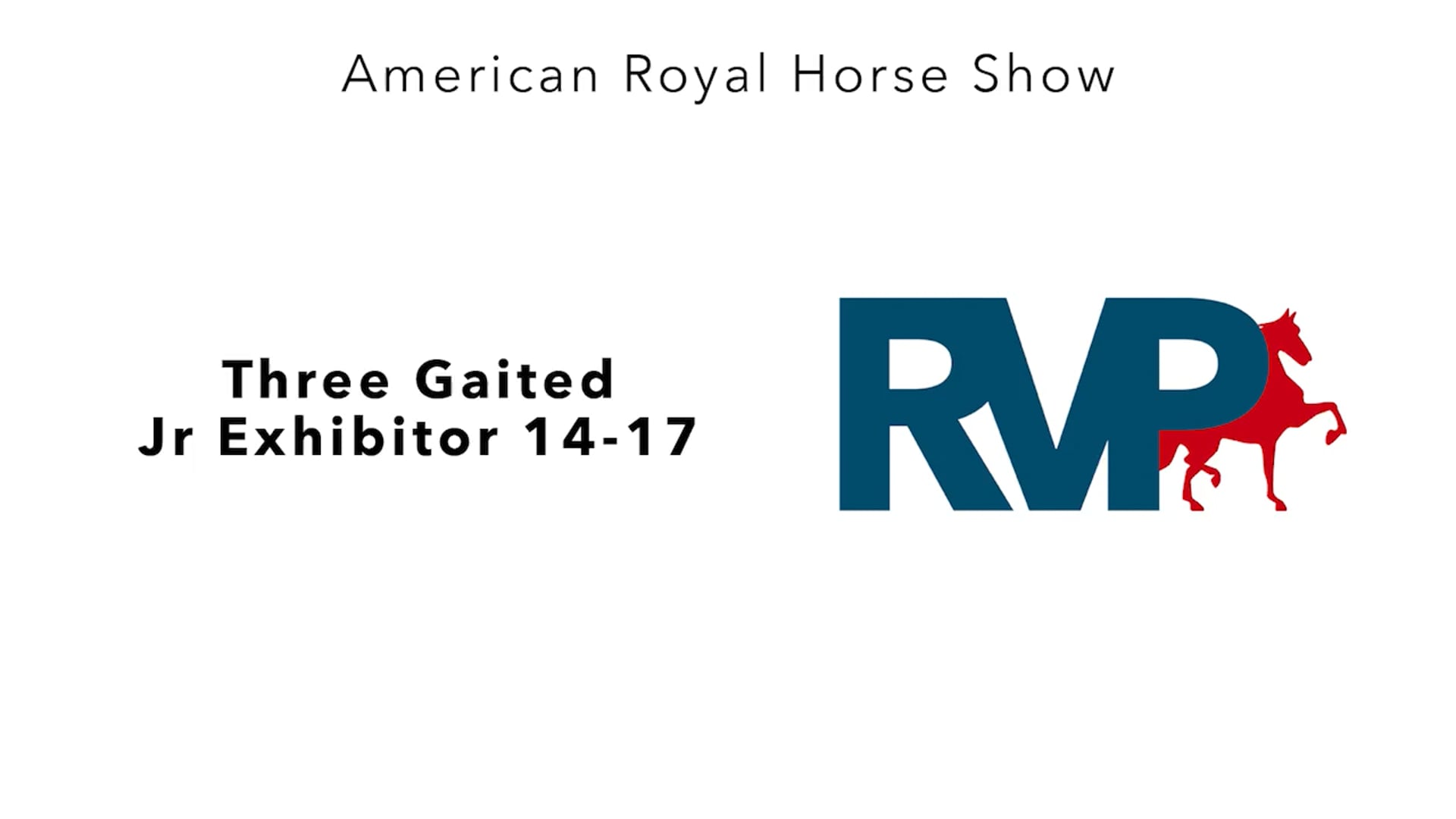 AR24 - Class 90 - Three Gaited Jr Exhibitor 14-17