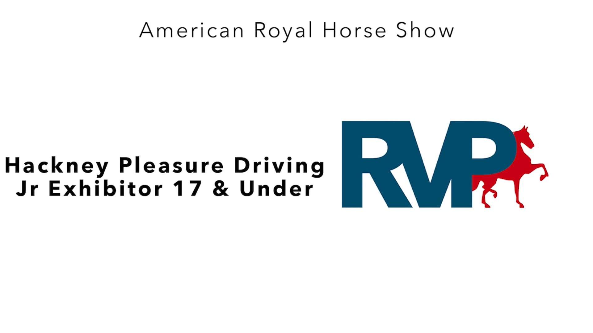 AR24 - Class 85 - Hackney Pleasure Driving Jr Exhibiytor 17 & Under