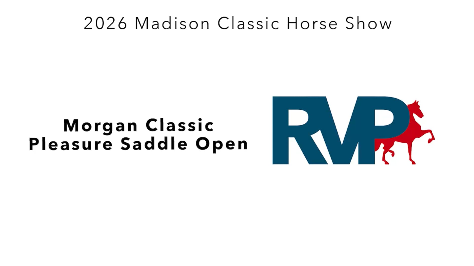 MC26 - Class 46 - Morgan Classic Pleasure Saddle Open