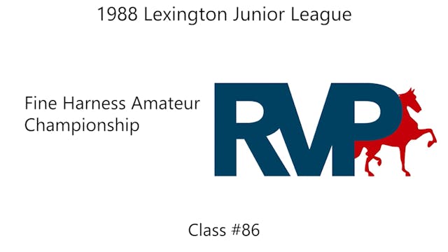 LJL 1988 - Fine Harness Amateur Champ...