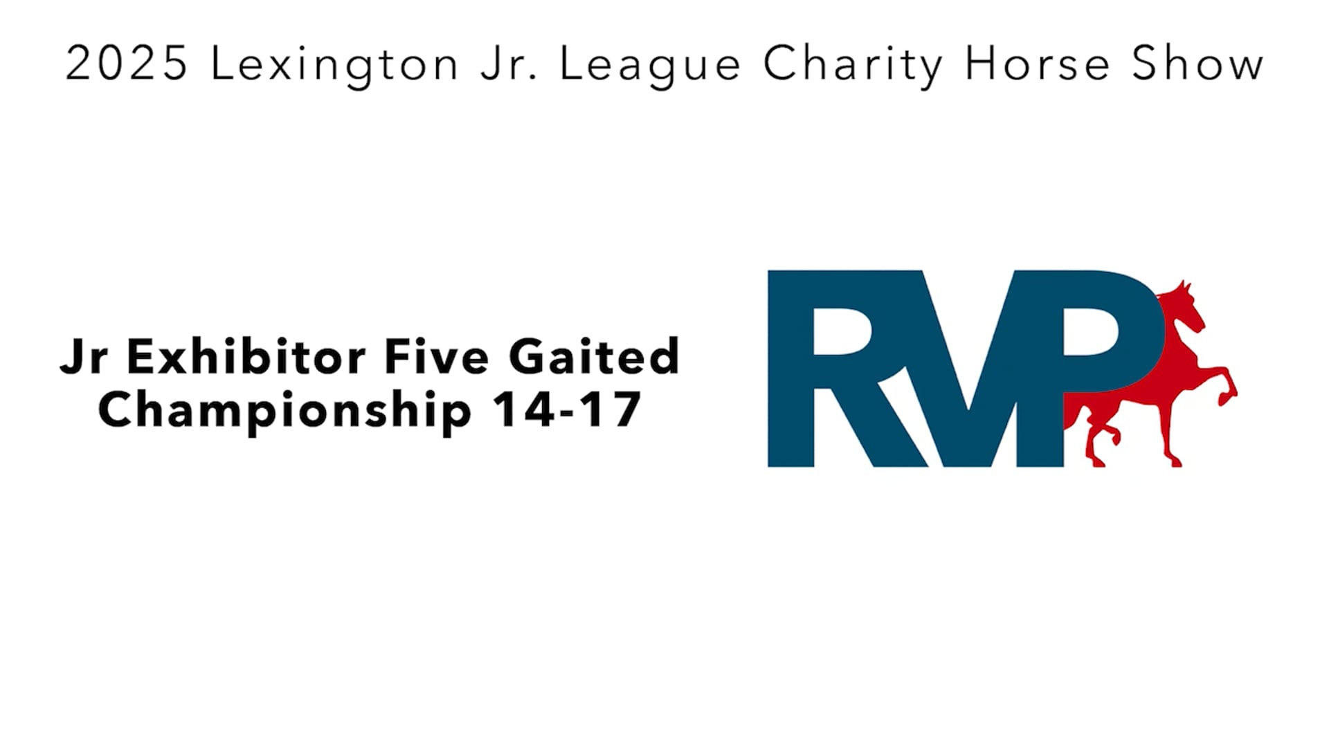 LJL25 - Class 110 - Jr Exhibitor Five Gaited Championship 14-17