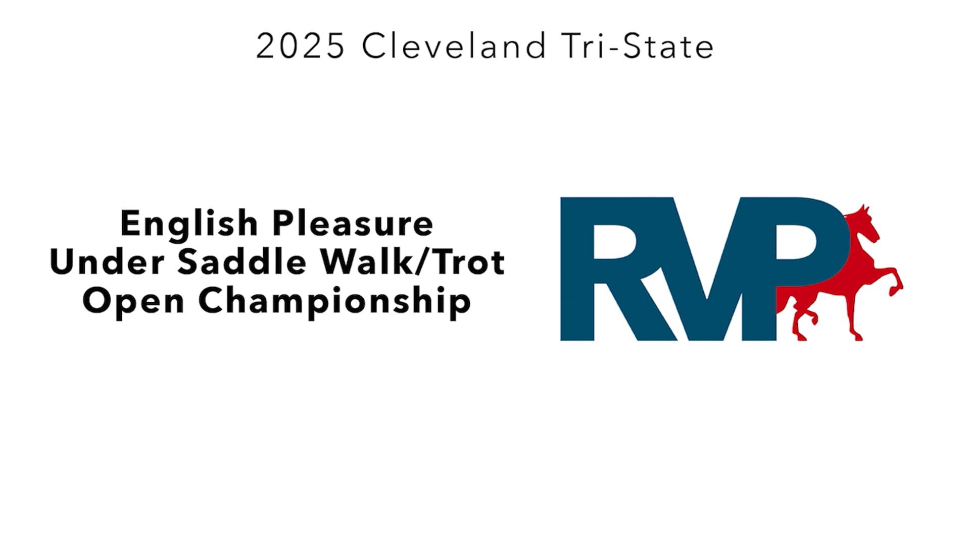 CTS25 - Class 105 - English Pleasure Under Saddle Walk-Trot Open Championship
