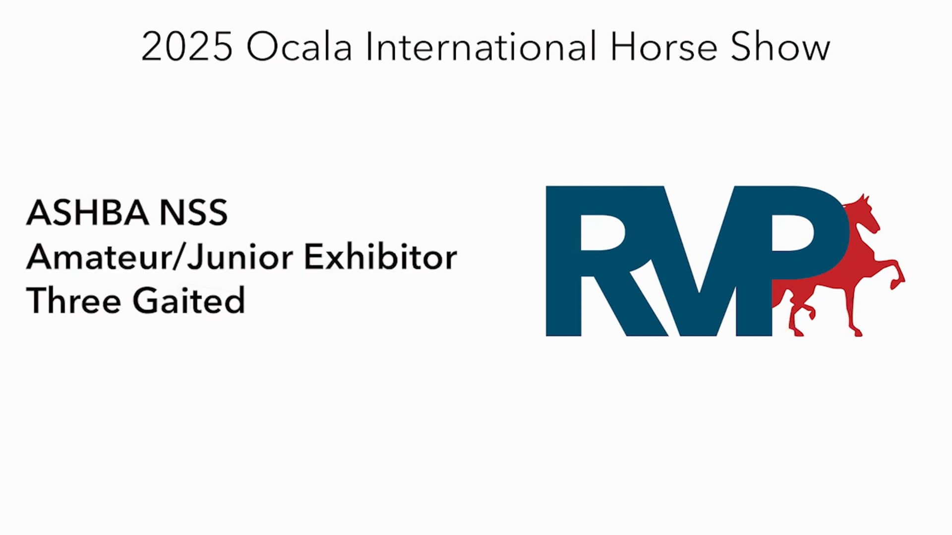 OI25 - Class 34 - ASHBA NSS Amateur:Junior Exhibitor Three Gaited