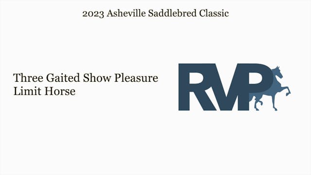 ASC23 - Class 11 - Three Gaited Show ...