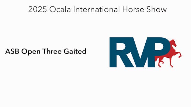 OI25 - Class 56 -  ASB Open Three Gaited