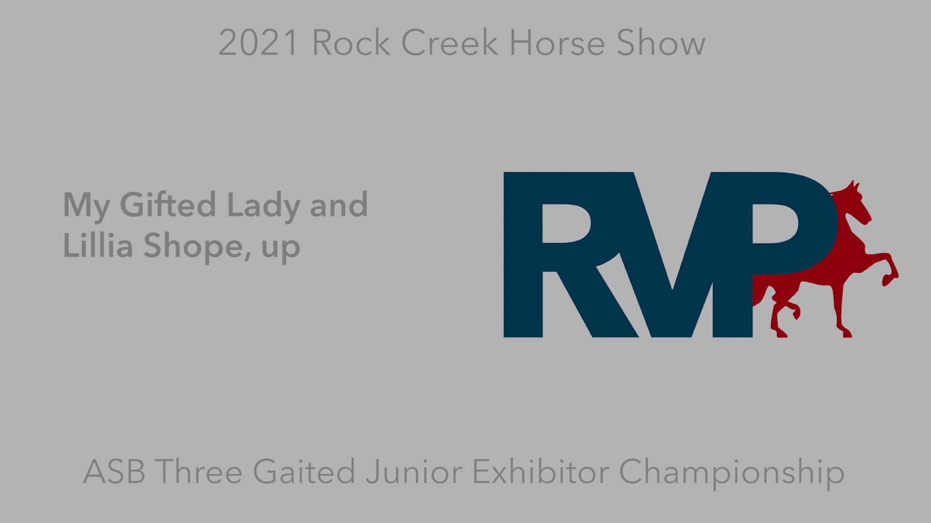 RC21 - Class 90 - My Gifted Lady and Lillia Shope, up