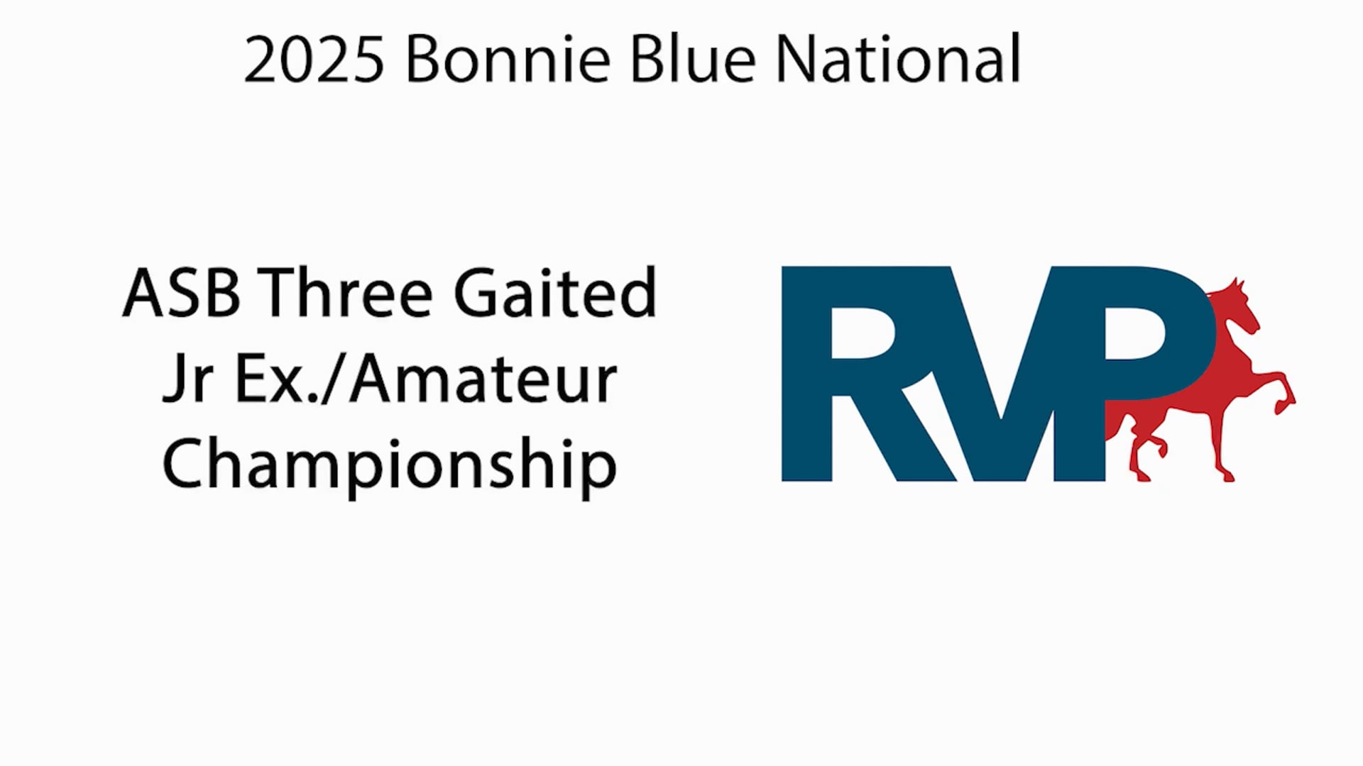 BB25 - Class 144 - ASB Three Gaited Jr Ex & Amateur Championship