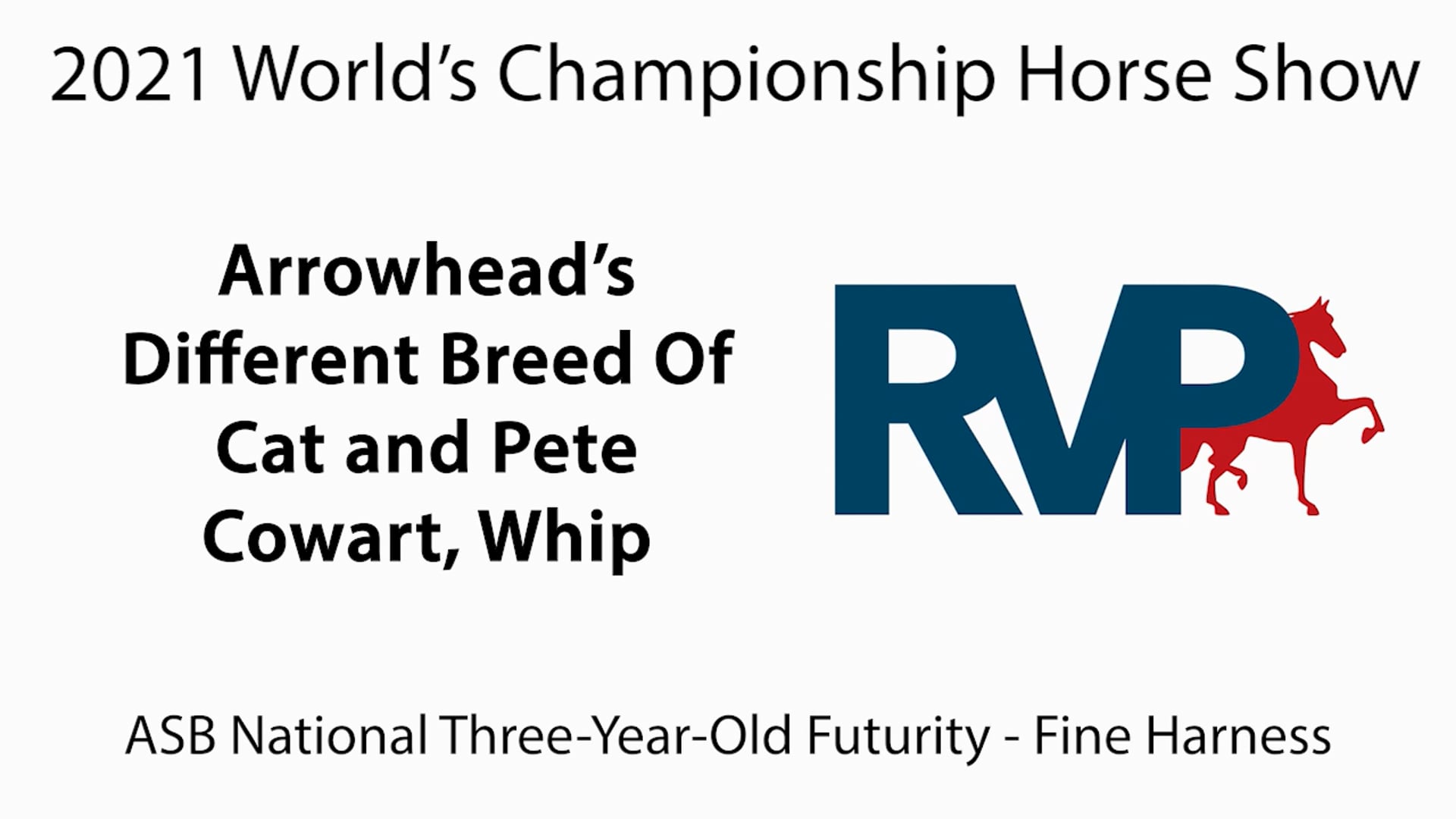 WCHS21 - Class 118 - Arrowhead's Different Breed Of Cat and Pete Cowart, Whip