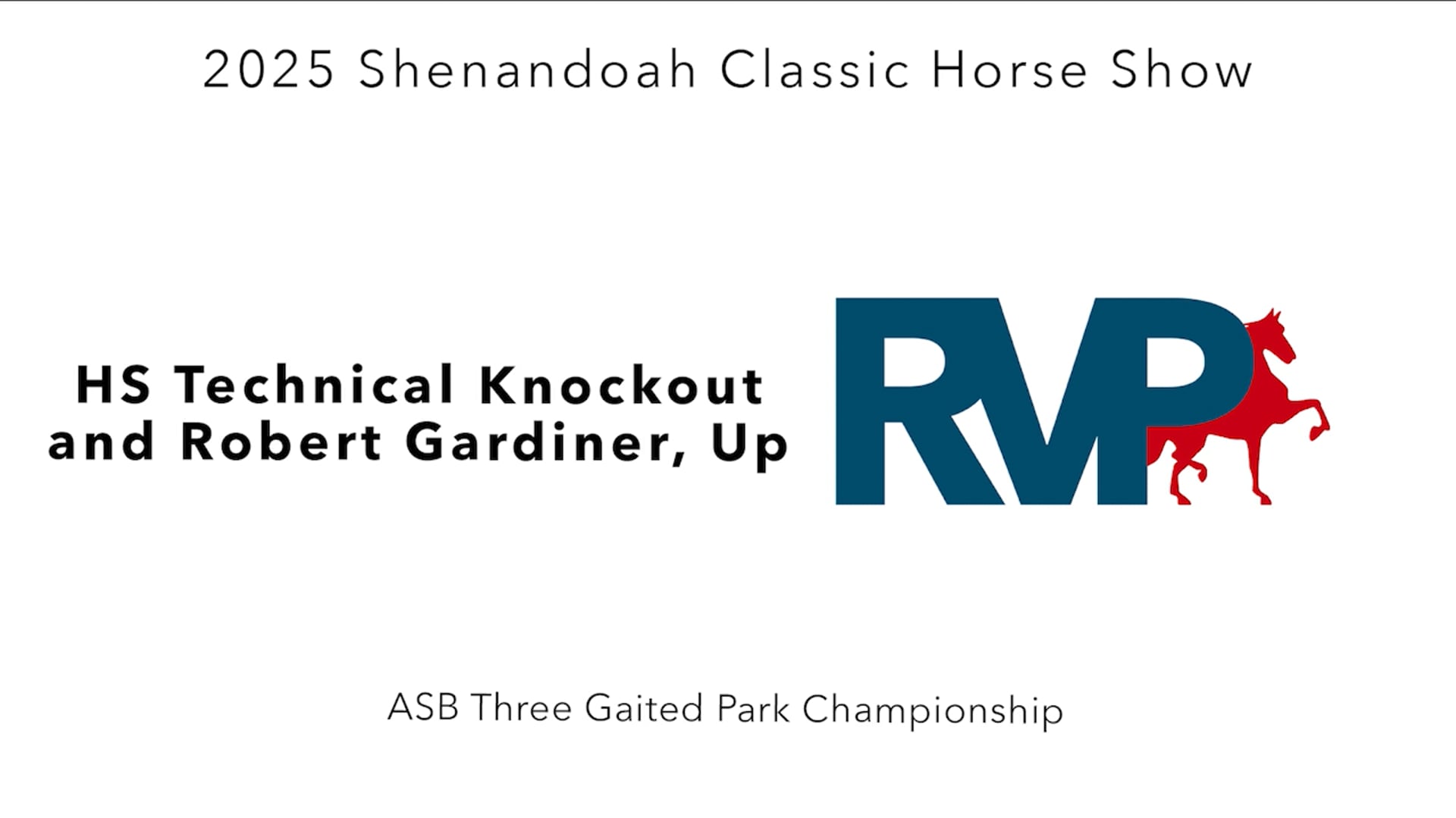 SC25 - Class 105 - HS Technical Knockout and Robert Gardiner, Up