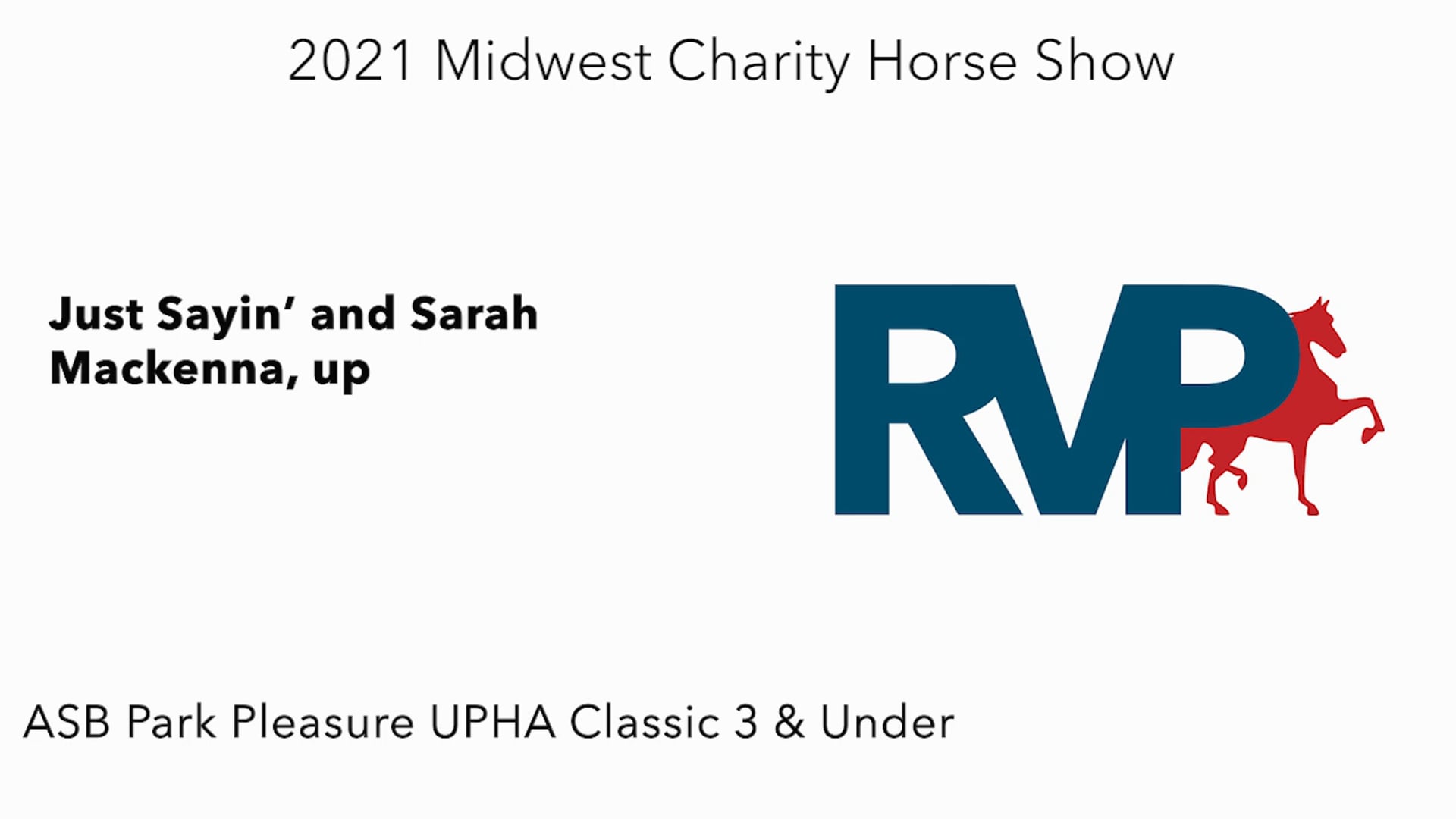 MW21 - Class 111 - Just Sayin’ and Sarah Mackenna, up