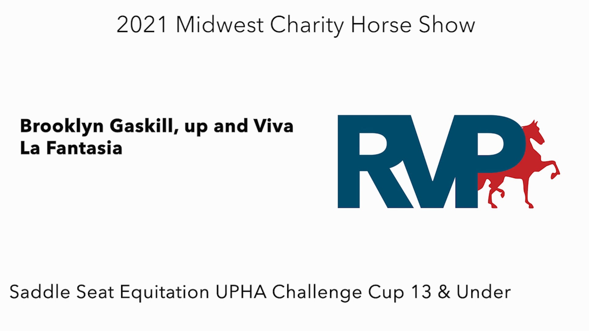 MW21 - Class 134 - Brooklyn Gaskill, up and Viva La Fantasia