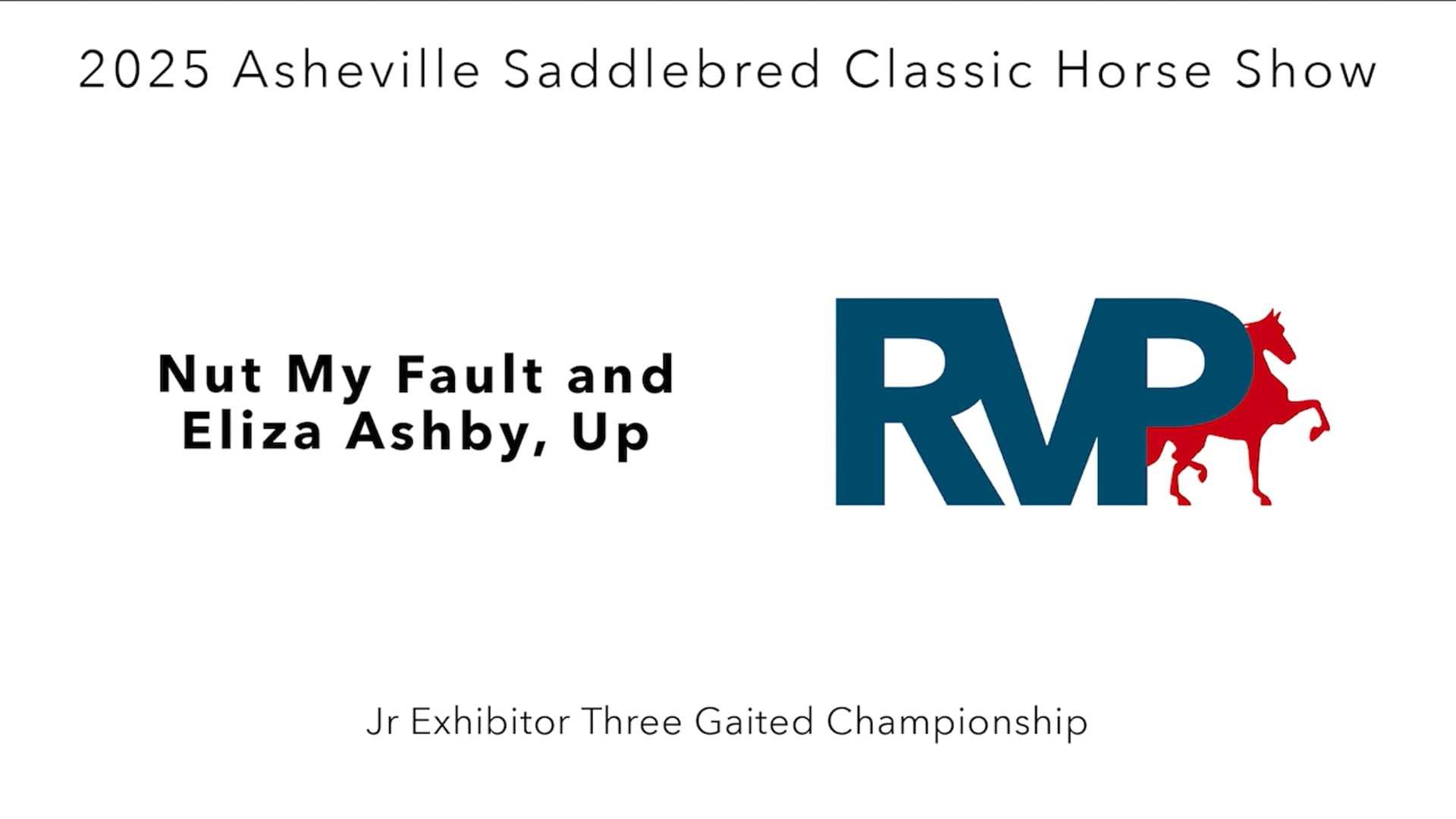 ASC25 - Class 149 - Nut My Fault and Eliza Ashby, Up
