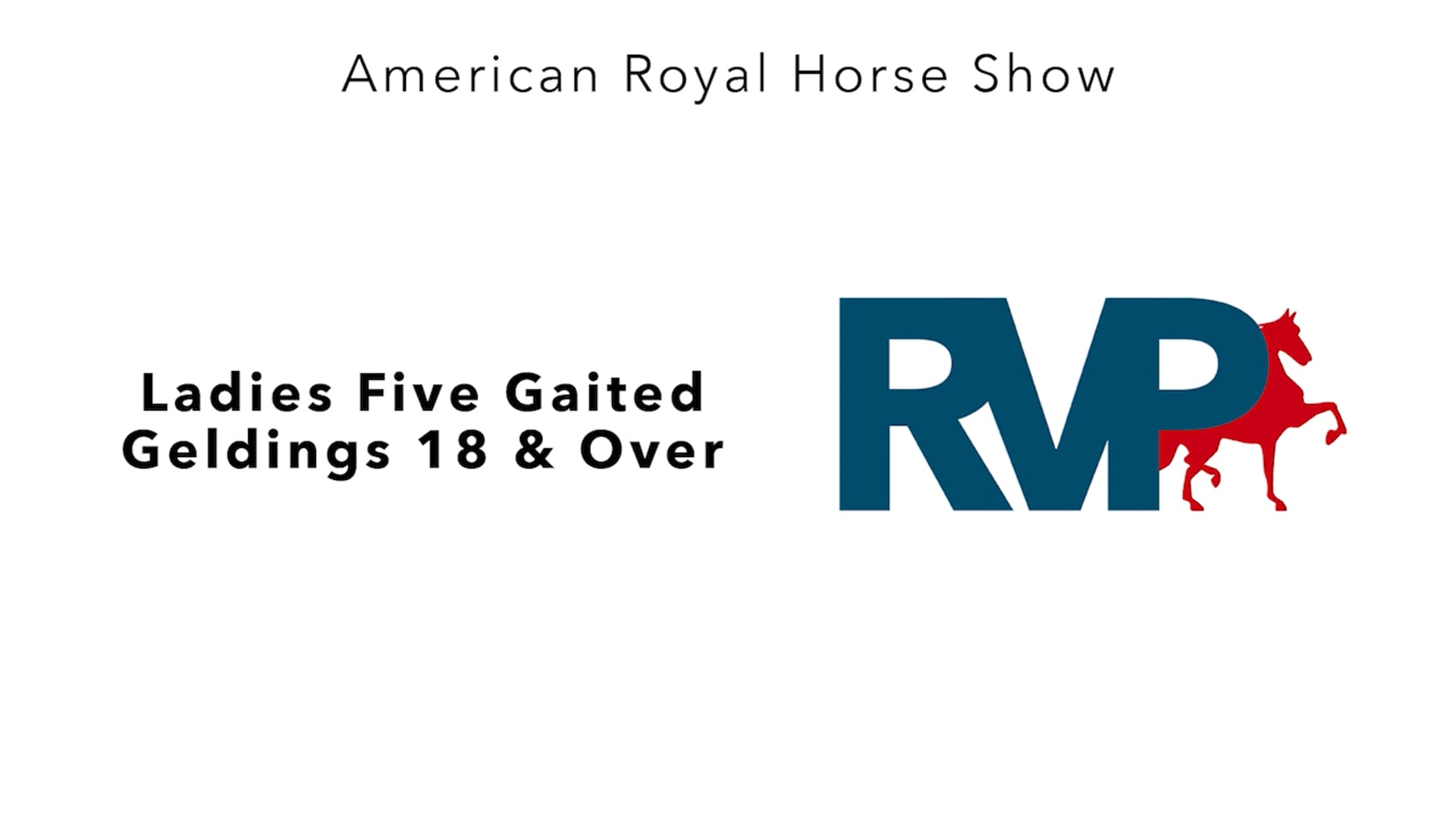 AR24 - Class 63 - Ladies Five Gaited Geldings 18 & Over