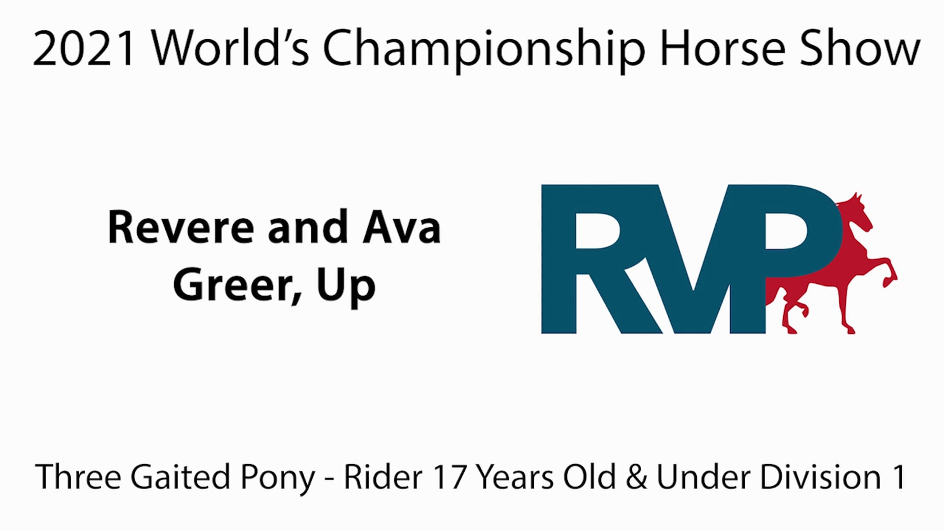 WCHS21 - Class 30 - Revere and Ava Greer, Up