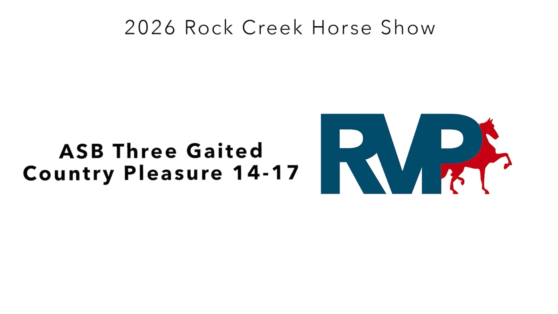RC26 - Class 36 - ASB Three Gaited Country Pleasure 14-17