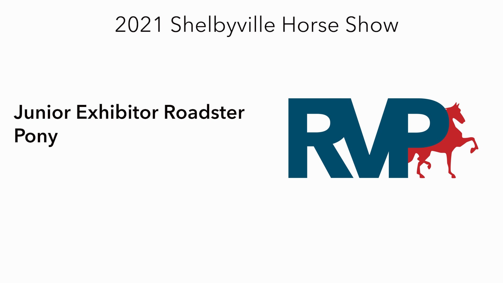 SHS21 - Class 43 -  Junior Exhibitor Roadster Pony