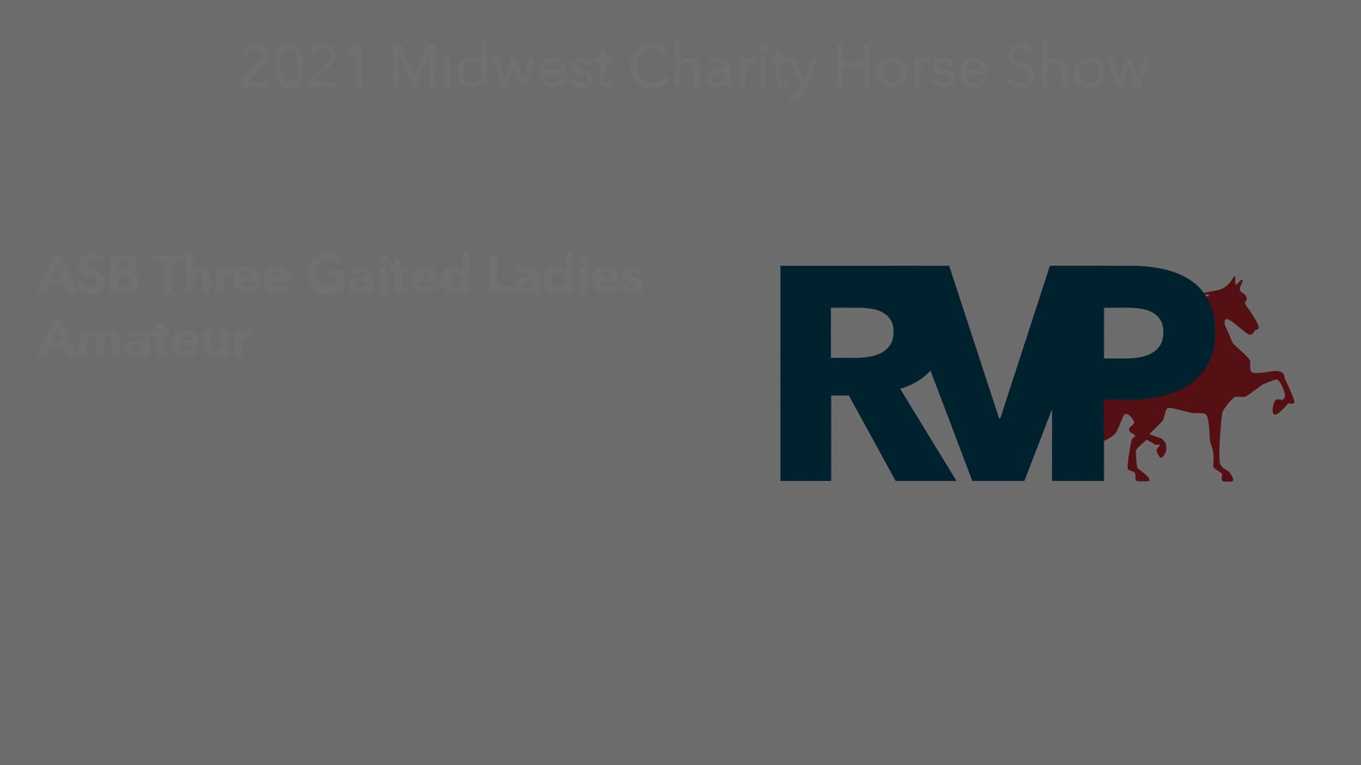 MW21 - Class 85 - ASB Three Gaited Ladies Amateur
