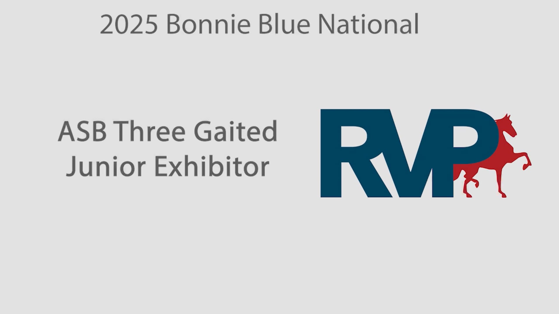 BB25 - Class 54 - ASB Three Gaited Junior Exhibitor