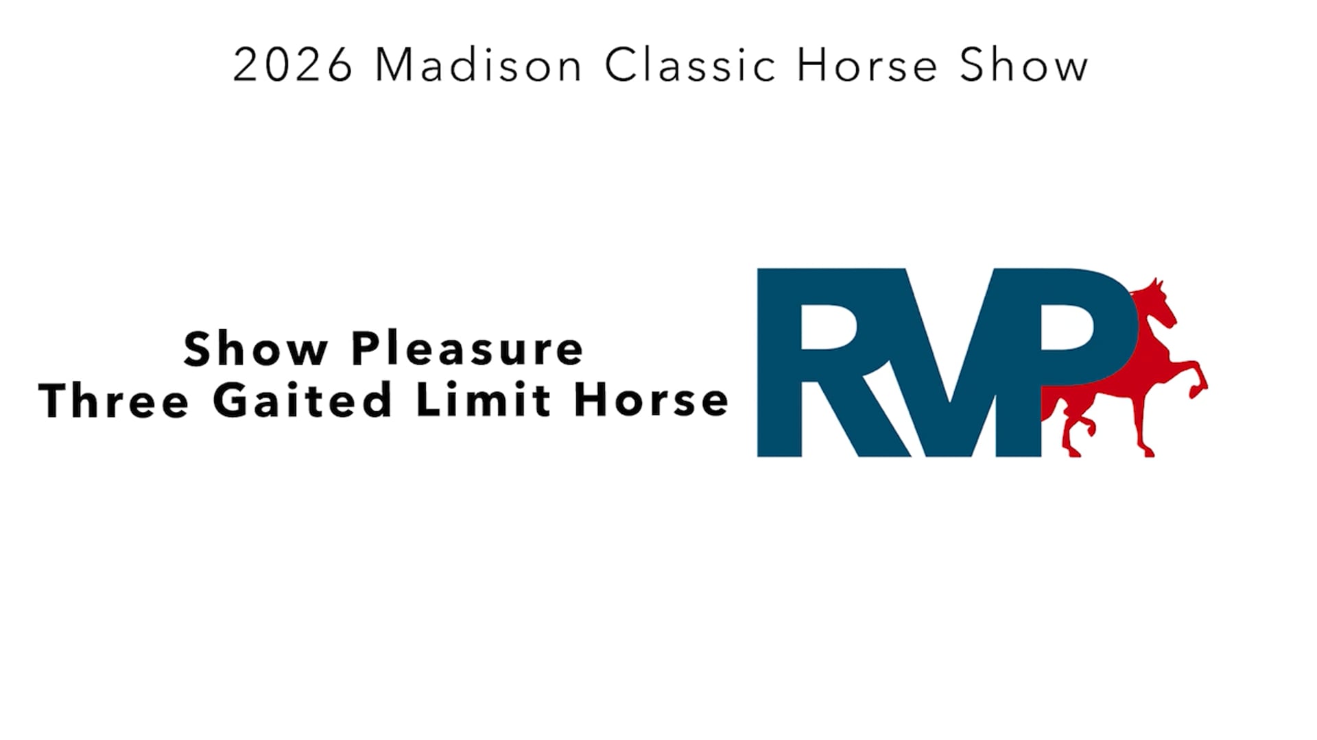 MC26 - Class 55 - Show Pleasure THree Gaited Limit Horse