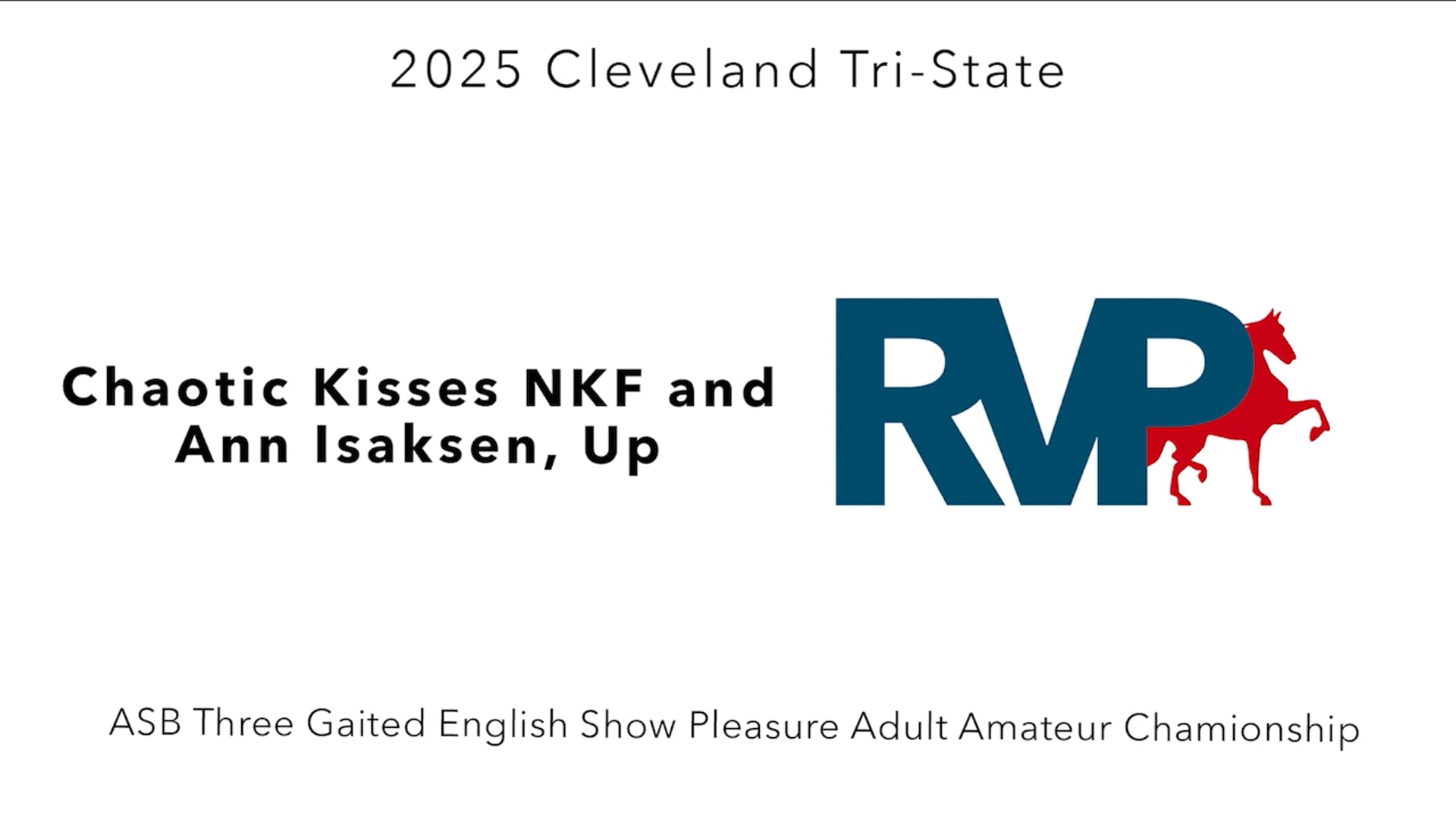 CTS25 - Class 149 - Chaotic Kisses NKF and Ann Isaksen, Up