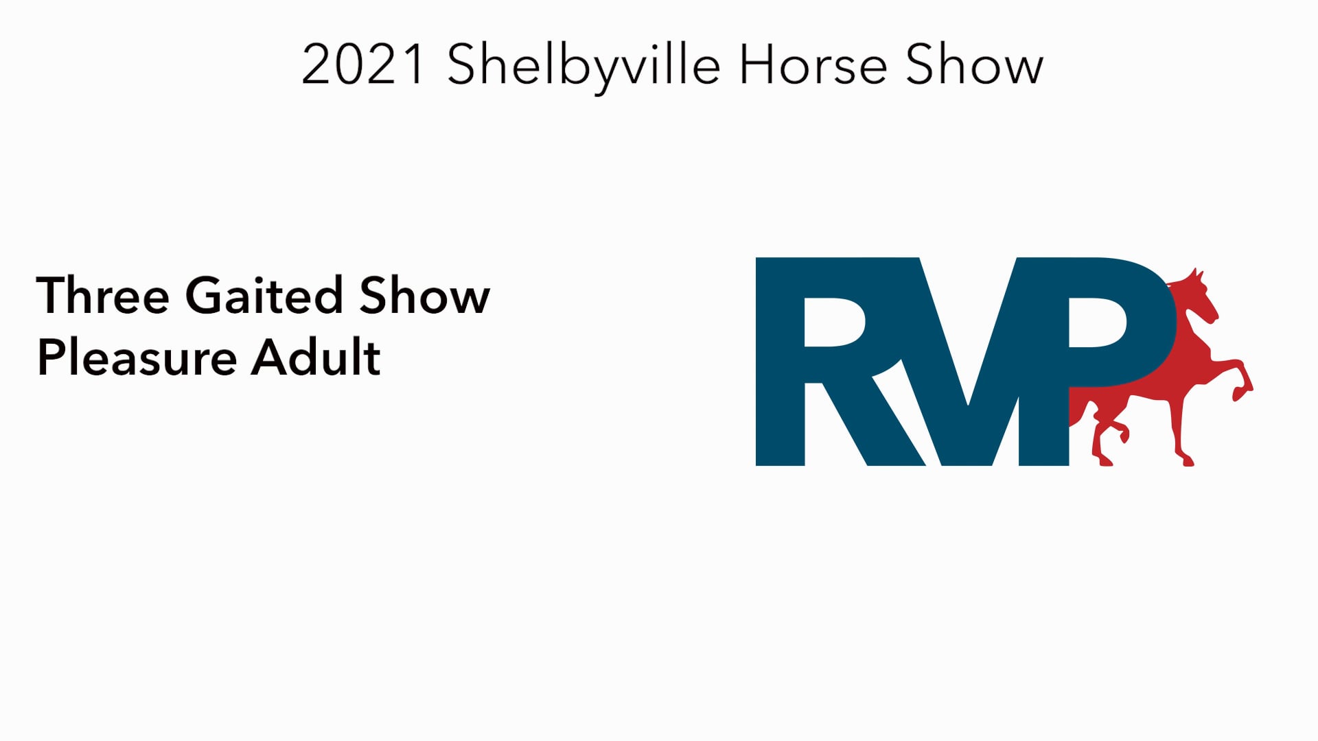 SHS21 - Class 23 -  Three Gaited Show Pleasure Adult