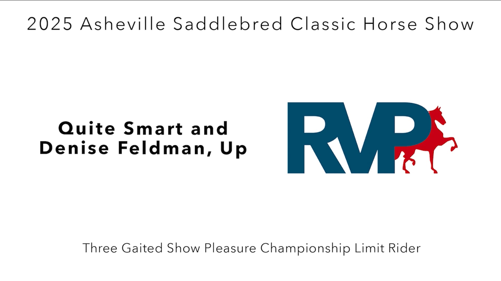 ASC25 - Class 123.1 - Quite Smart and Denise Feldman, Up