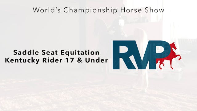 WCHS24 - Class 3 - Saddle Seat Equtia...