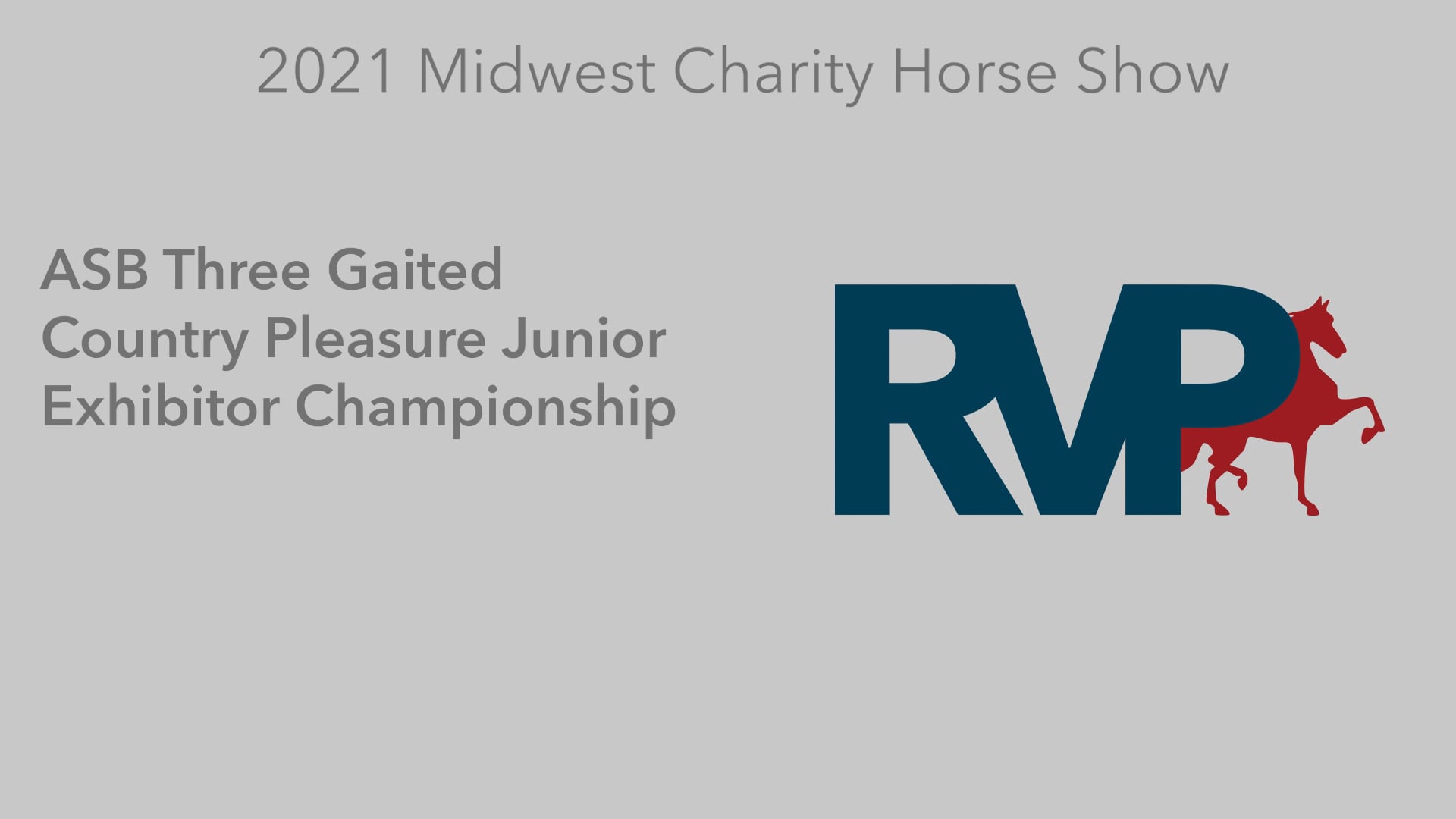 MW21 - Class 183 - ASB Three Gaited Country Pleasure Junior Exhibitor Championship