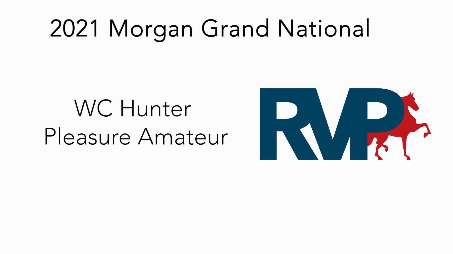 MGN21 - Class 162.1 - WC Hunter Pleasure Amateur