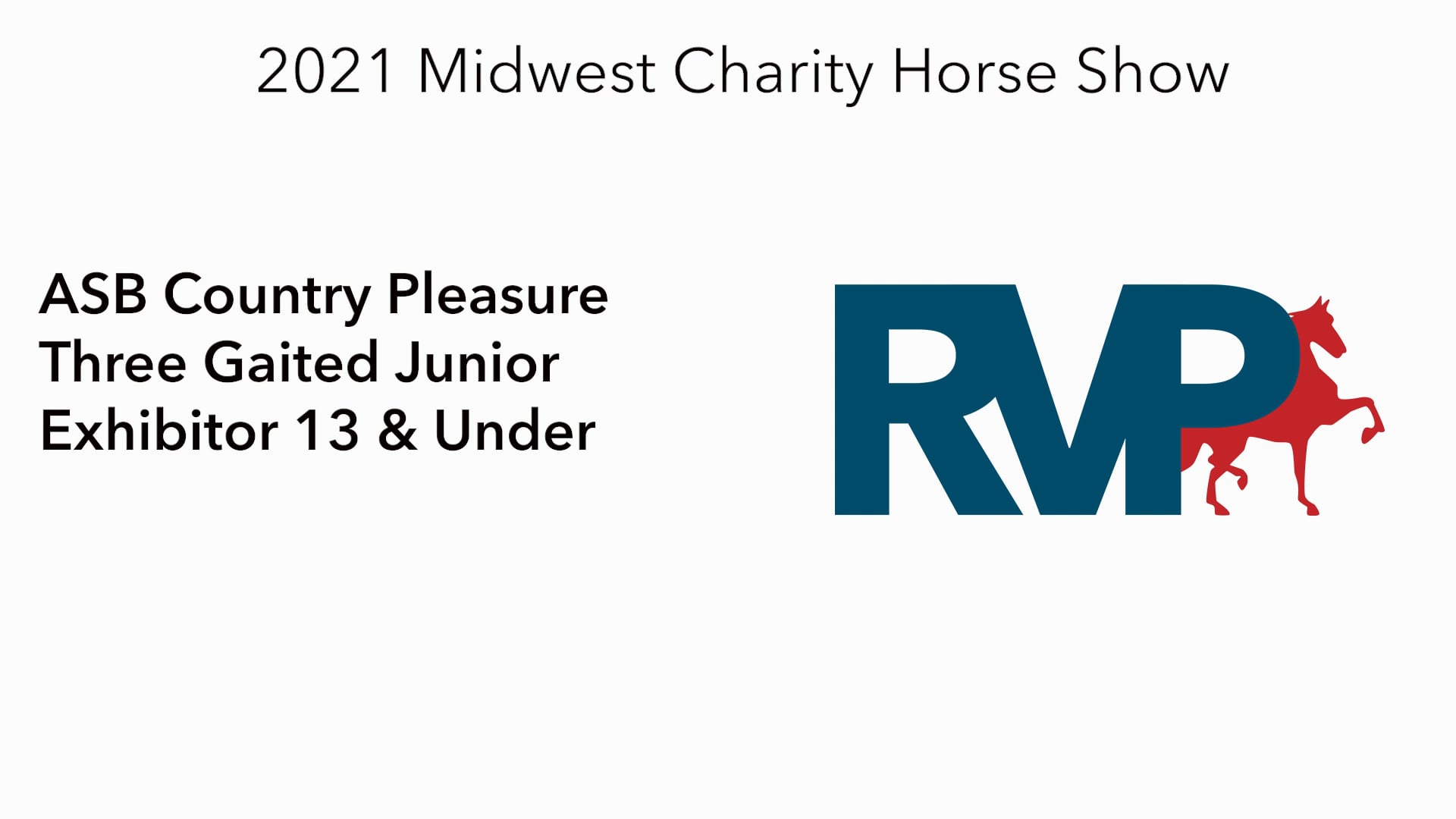 MW21 - Class 66 - ASB Three Gaited Country Pleasure Junior Exhibitor 13 & Under