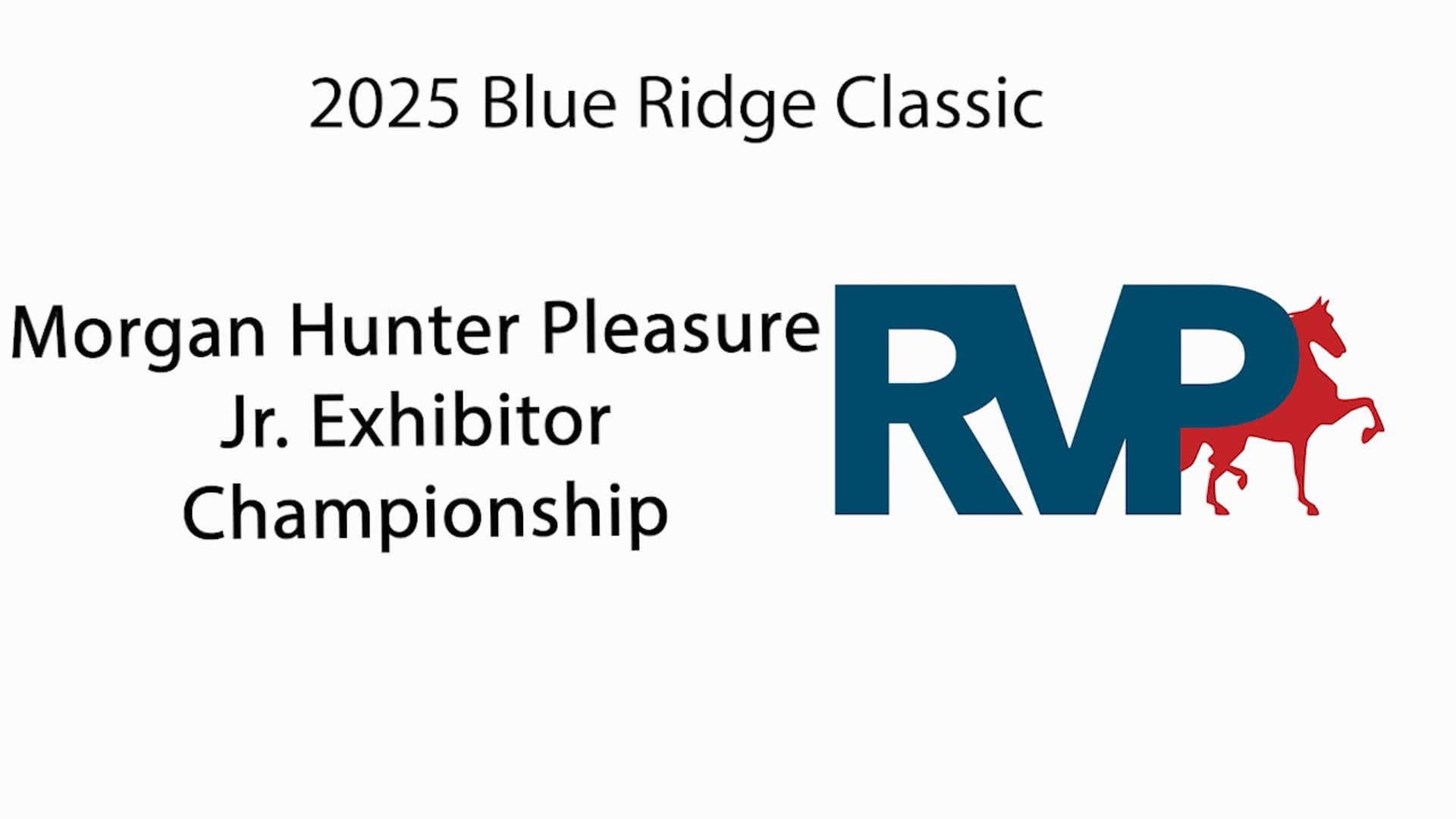 BRC25 - Class 189 - Morgan Hunter Pleasure Jr. Exhibitor  Championship