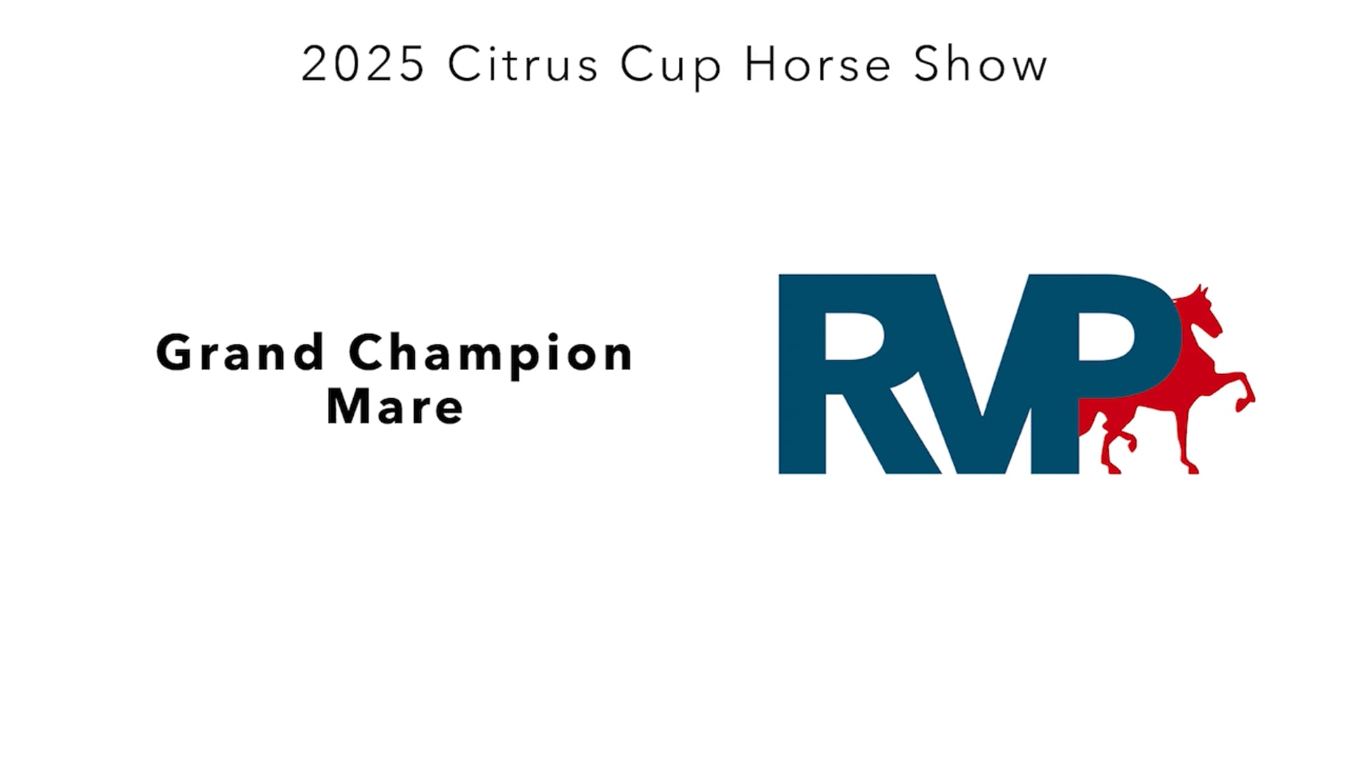 CC25 - Class 5 - Grand Champion Mare