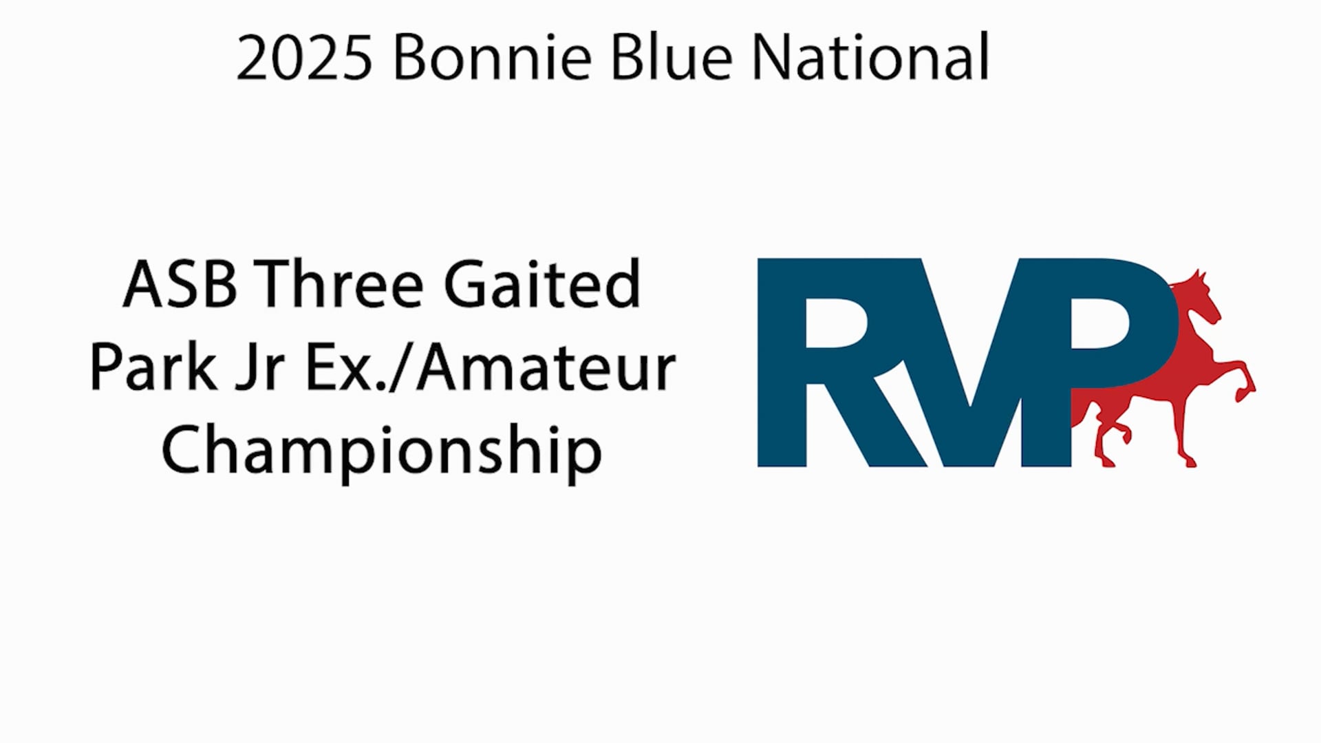 BB25 - Class 145 - ASB Three Gaited Park Jr Ex. & Amateur Championship